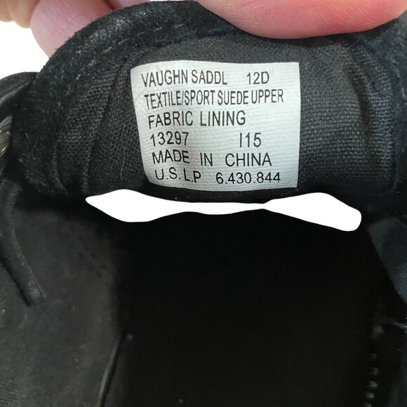 Polo Ralph Lauren Men's Vaughn Saddle Shoes Size Size 12 D Black Canvas & Suede - Picture 5 of 6